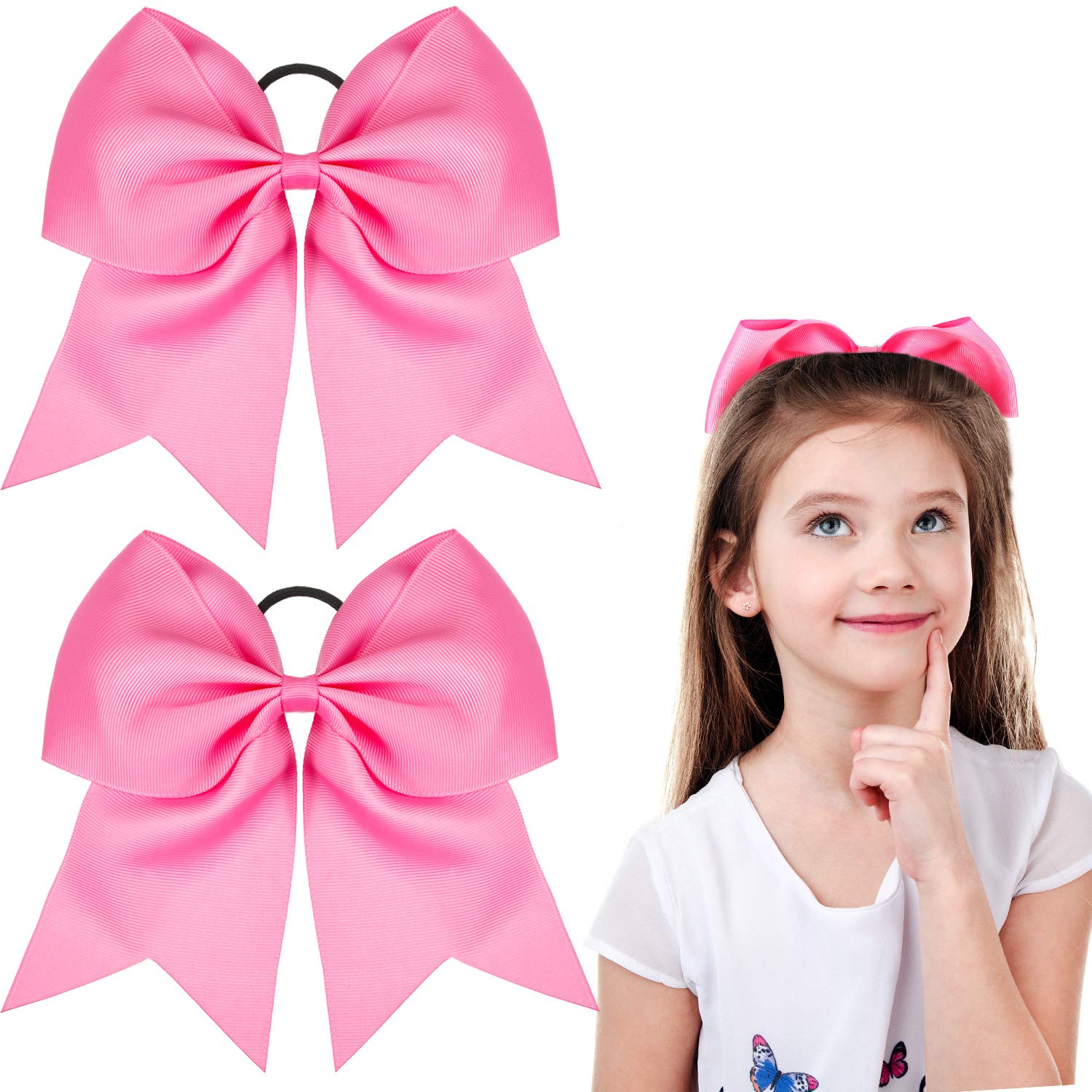 Summer Clothing Teens - Jumbo-Cheerleading-Schleife, 20,3 cm, große Cheer-Haarschleifen mit