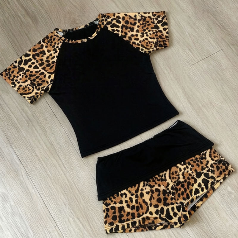 Summer Clothing Bundle - Sommer Neues Amerikanisches Retro Leopardenmuster Patchwork