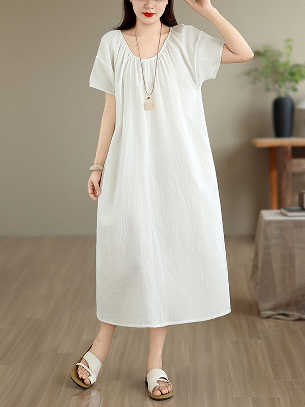 Summer Clothing Outlet - Sommerliches, neues, lässiges Baumwollkleid – locker