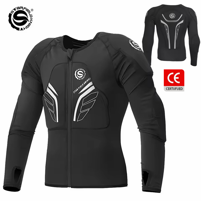 Summer Clothing Motorcycle - SFK Schwarze Motorradjacke Elastisch Slim Fit