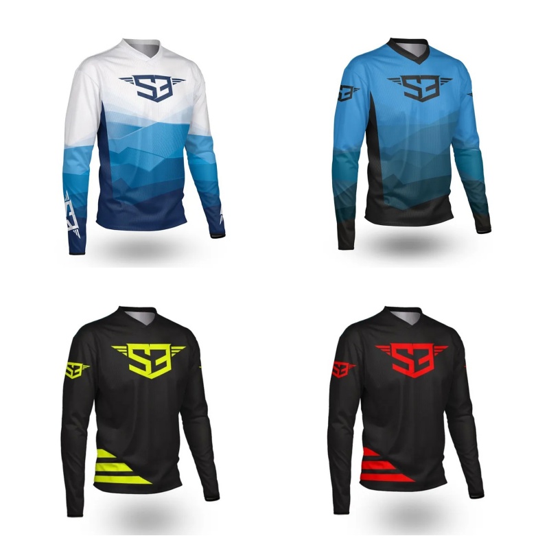 Summer Clothing Motorcycle - S3 Langarm-Motocross-Trikot für Motorradfahren MTB Downhill-Radfahren