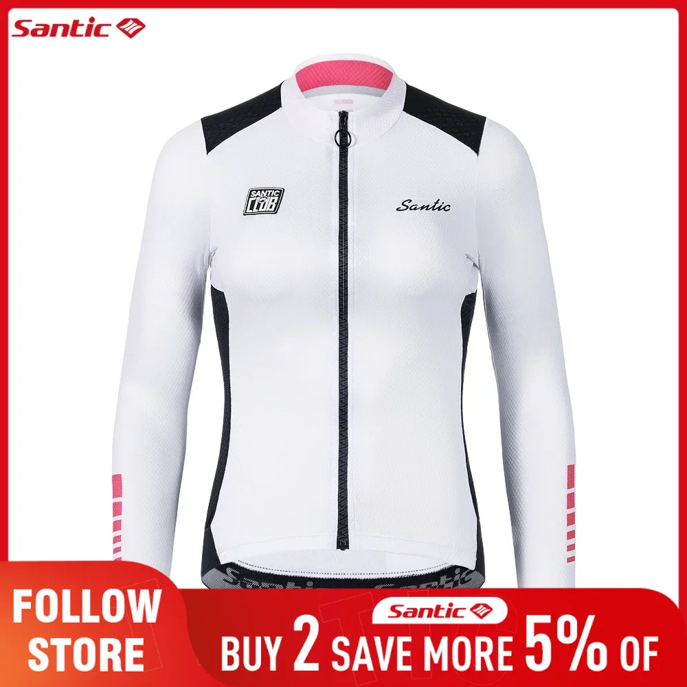 Summer Clothing Outlet - Santic Outlet Damen-Radtrikot, Sommer, langärmelig, UV-Schutz,