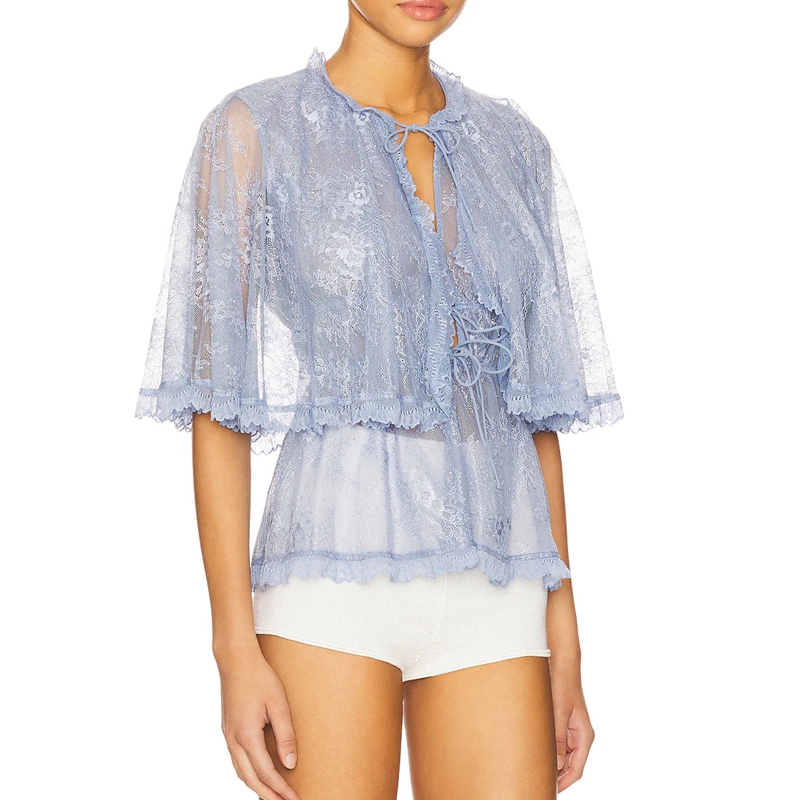 Elegante Damen-Bluse mit Trans – Tie Front Shirt Bewertung und Preis