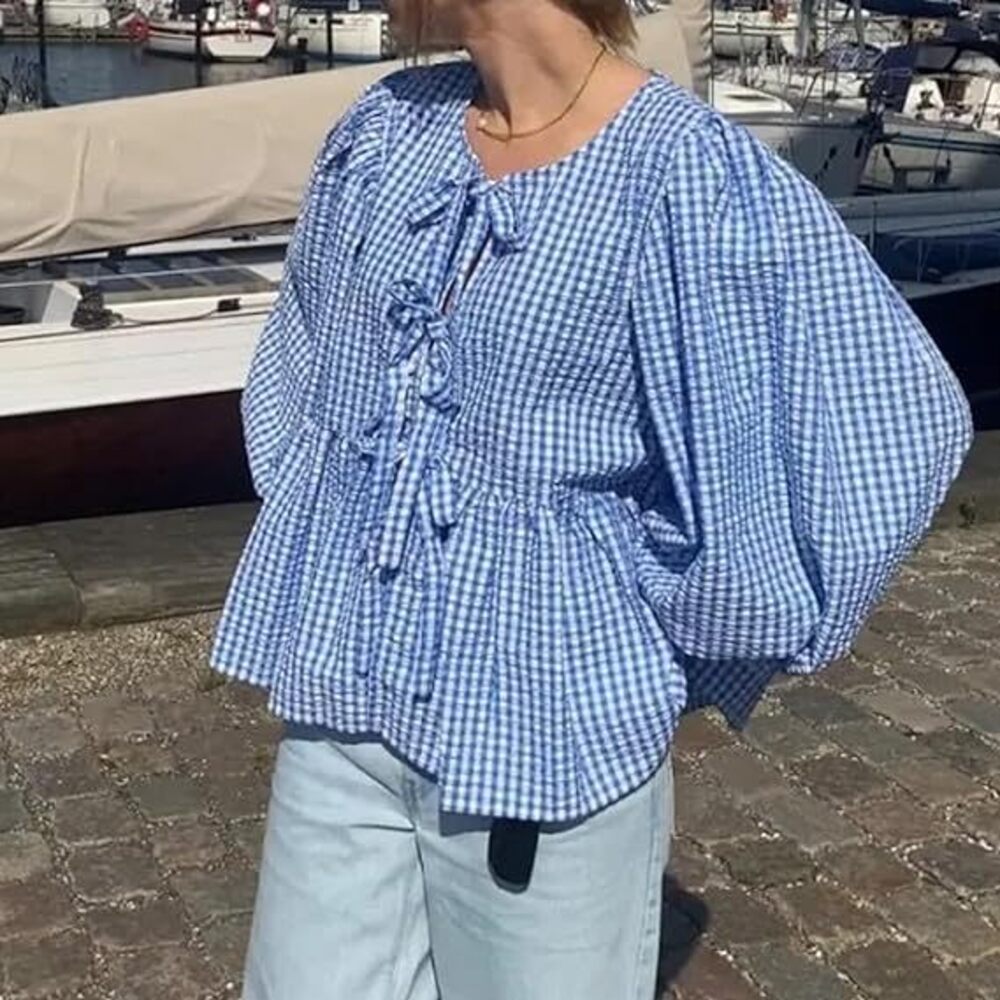 Sommer blusen für Frauen lässi – Tie Front Shirt Bewertung und Preis